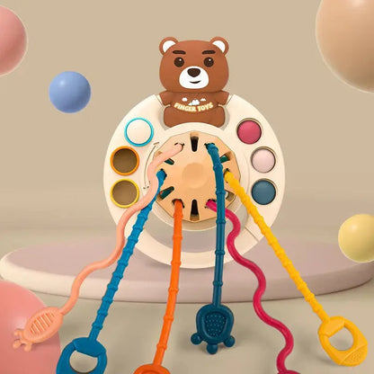 Montessori Yumuşak Silikon Çekme Oyuncak - Duyu ve Motor Gelişim - MAKKA