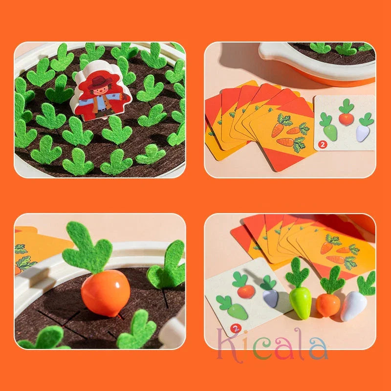 Montessori Havuç Çekme Oyuncağı Çocuklar İçin Motor Beceri - MAKKA
