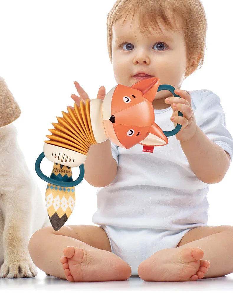 Eğitici Sevimli Tilki Montessori Düğmeli İnce Motor Becerisi Oyuncağı - MAKKA