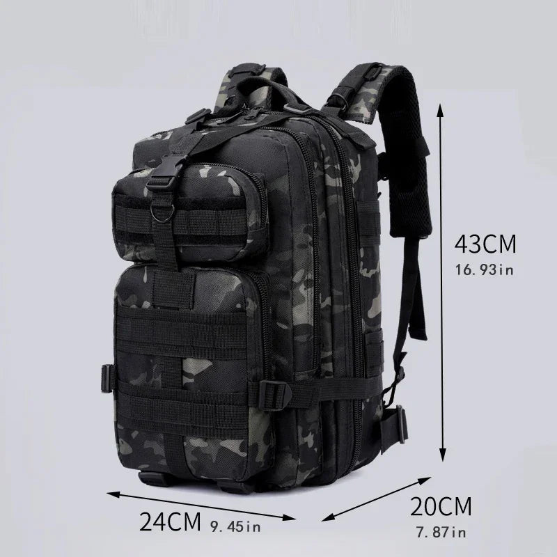 Çok Bölmeli Taktik Dış Mekan Sırt Çantası 30L Laptop Bölmeli - MAKKA