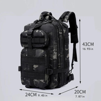 Çok Bölmeli Taktik Dış Mekan Sırt Çantası 30L Laptop Bölmeli - MAKKA