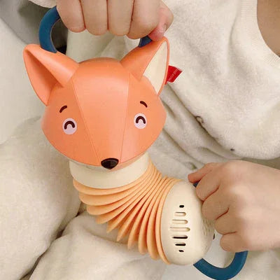Eğitici Sevimli Tilki Montessori Düğmeli İnce Motor Becerisi Oyuncağı - MAKKA