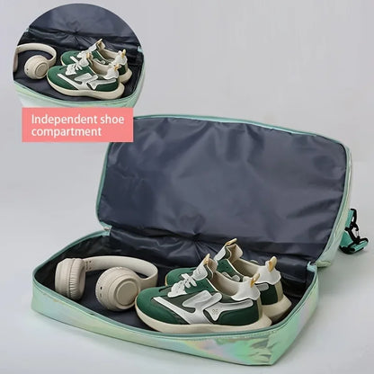 Büyük Kapasiteli Çok Fonksiyonlu Hafif Sedefli Kumaş Seyahat ve Fitness Spor Duffel Çanta - MAKKA