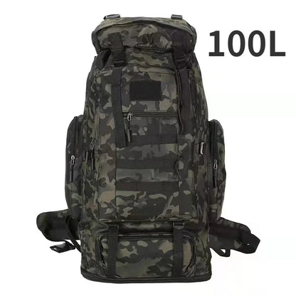 80/100L Dağcı Taktik Sırt Çantası Kamuflaj Çok Bölmeli Dayanıklı - MAKKA