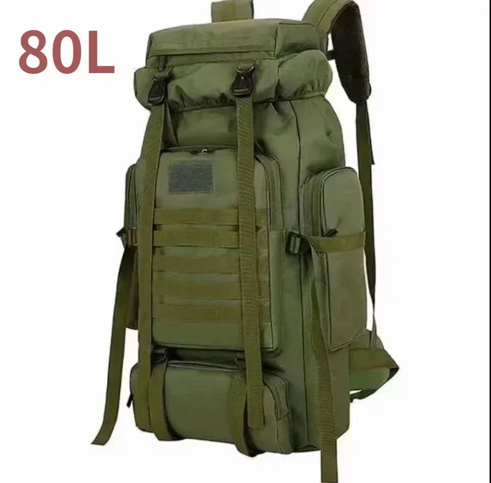 80/100L Dağcı Taktik Sırt Çantası Kamuflaj Çok Bölmeli Dayanıklı - MAKKA