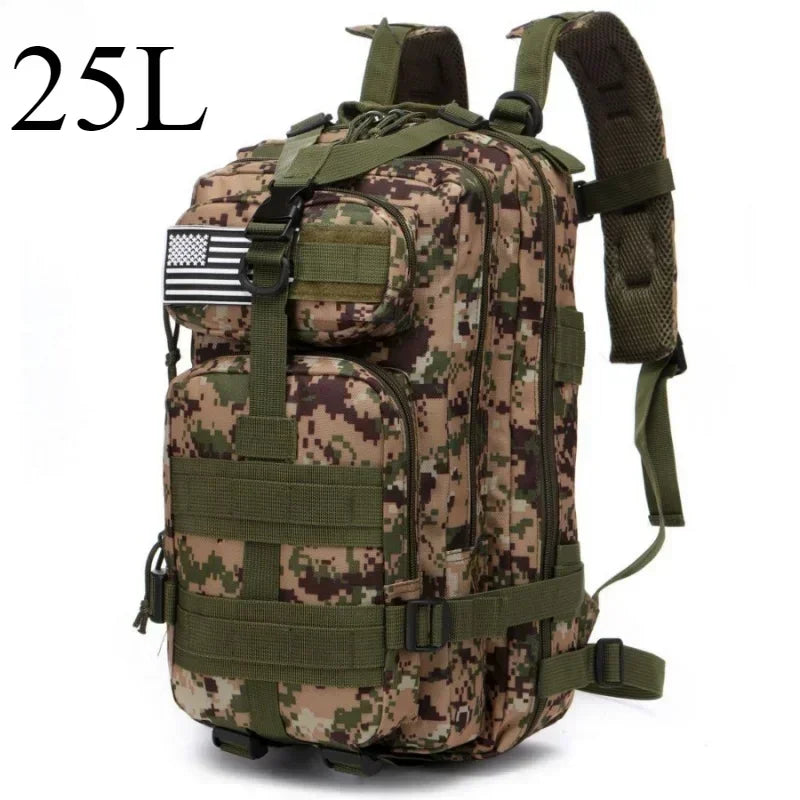 25L ve 50L Kamuflaj Taktik MOLLE Sırt Çantası Çok Bölmeli - MAKKA