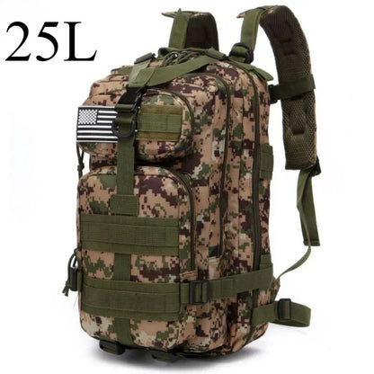 25L ve 50L Kamuflaj Taktik MOLLE Sırt Çantası Çok Bölmeli - MAKKA
