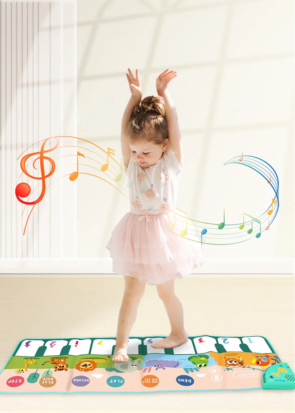 Taşınabilir Montessori Piyano Müzik Matı 25 Tuşlu Eğitici Oyun - MAKKA