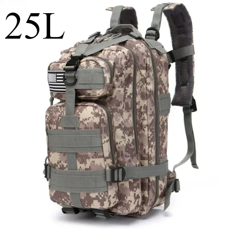 25L ve 50L Kamuflaj Taktik MOLLE Sırt Çantası Çok Bölmeli - MAKKA