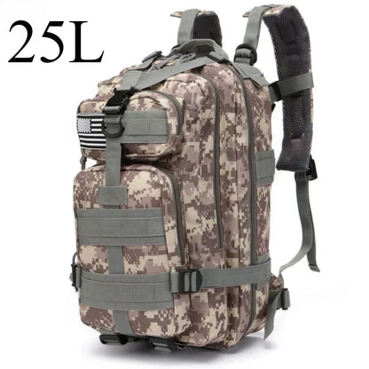 25L ve 50L Kamuflaj Taktik MOLLE Sırt Çantası Çok Bölmeli - MAKKA