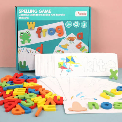 Montessori İngilizce Heceleme Oyunu - Harf Kartları, Sesli, Eğitici Set - MAKKA