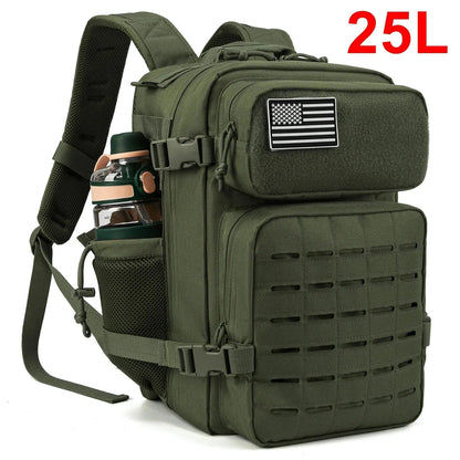 25L/45L Taktik Sırt Çantası Dayanıklı Çok Bölmeli Fermuarlı - MAKKA