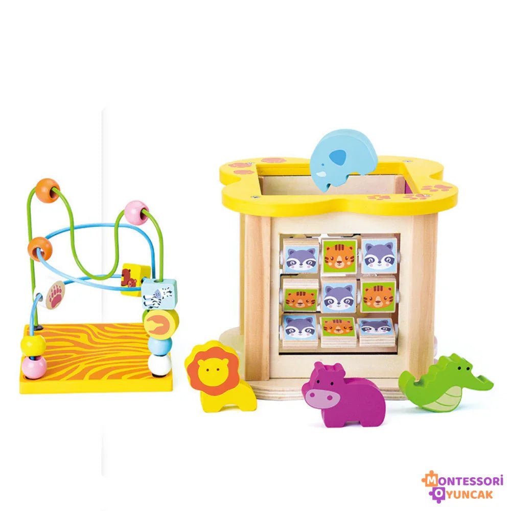 Ahşap Duyusal Montessori Oyuncak - İnce Motor, Renk ve Doku Eğitimi - MAKKA