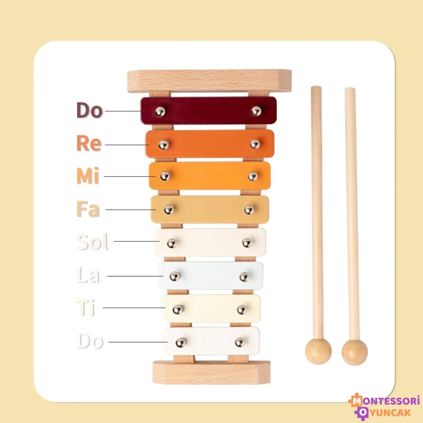 Ahşap Montessori 7 Parça Müzik ve Ritim Seti Çocuklar İçin - MAKKA