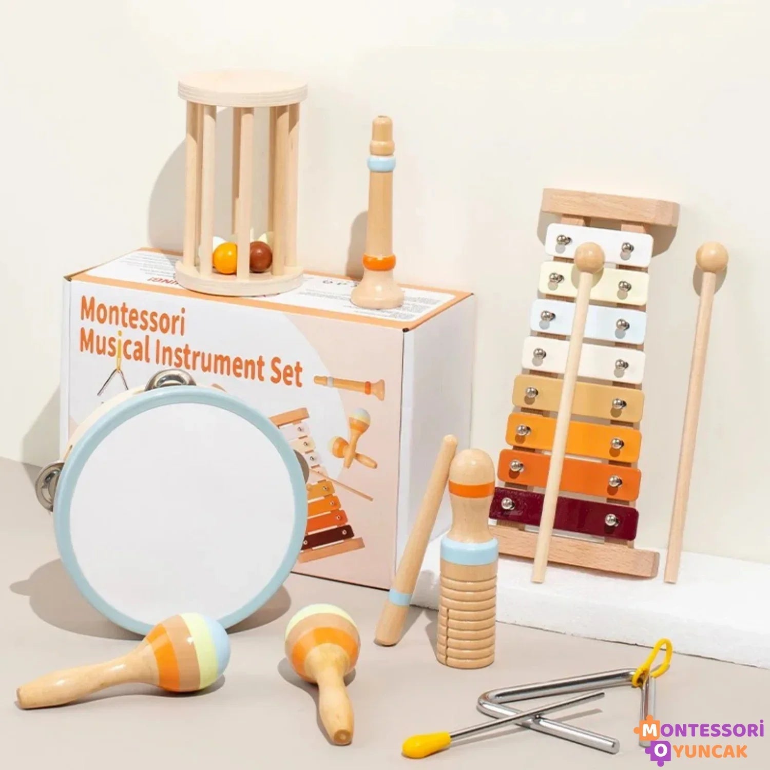 Ahşap Montessori 7 Parça Müzik ve Ritim Seti Çocuklar İçin - MAKKA