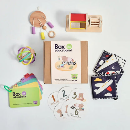 Ahşap Montessori Aktivite Hediye Kutusu - Eğitim Oyuncak Seti - MAKKA