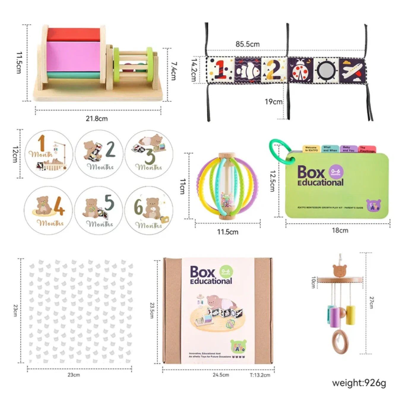 Ahşap Montessori Aktivite Hediye Kutusu - Eğitim Oyuncak Seti - MAKKA