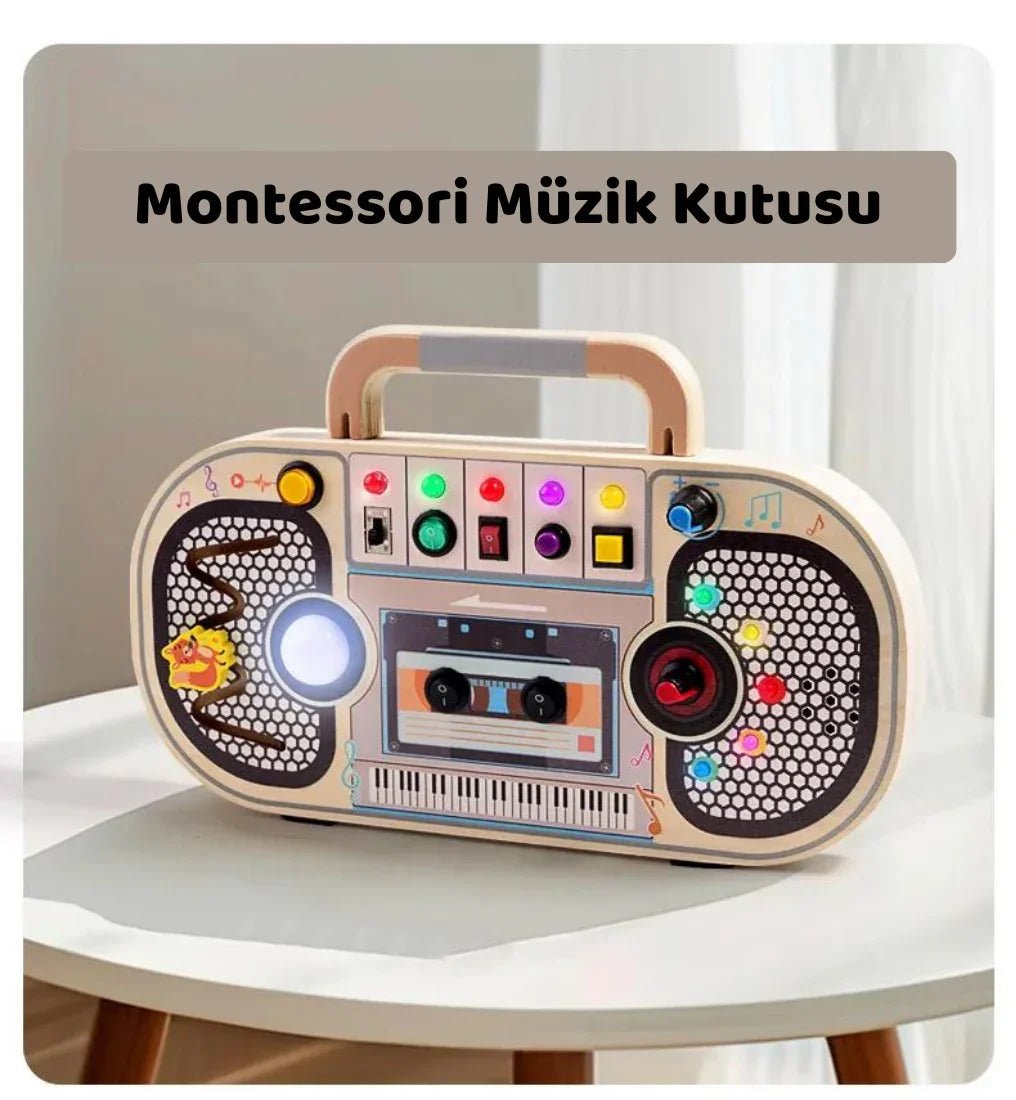 Ahşap Montessori Eğitici Müzik Kutusu Çocuklar İçin Taşınabilir Ritimli - MAKKA