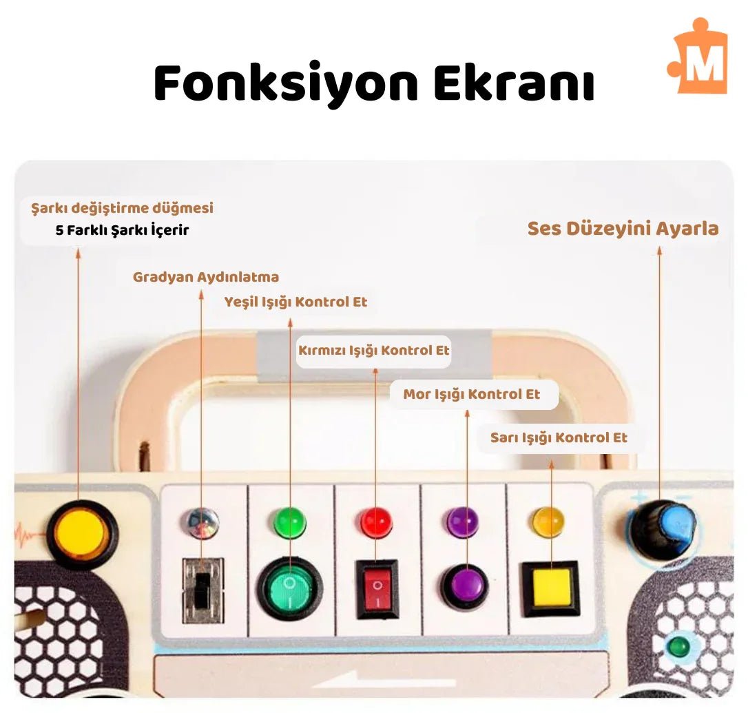 Ahşap Montessori Eğitici Müzik Kutusu Çocuklar İçin Taşınabilir Ritimli - MAKKA