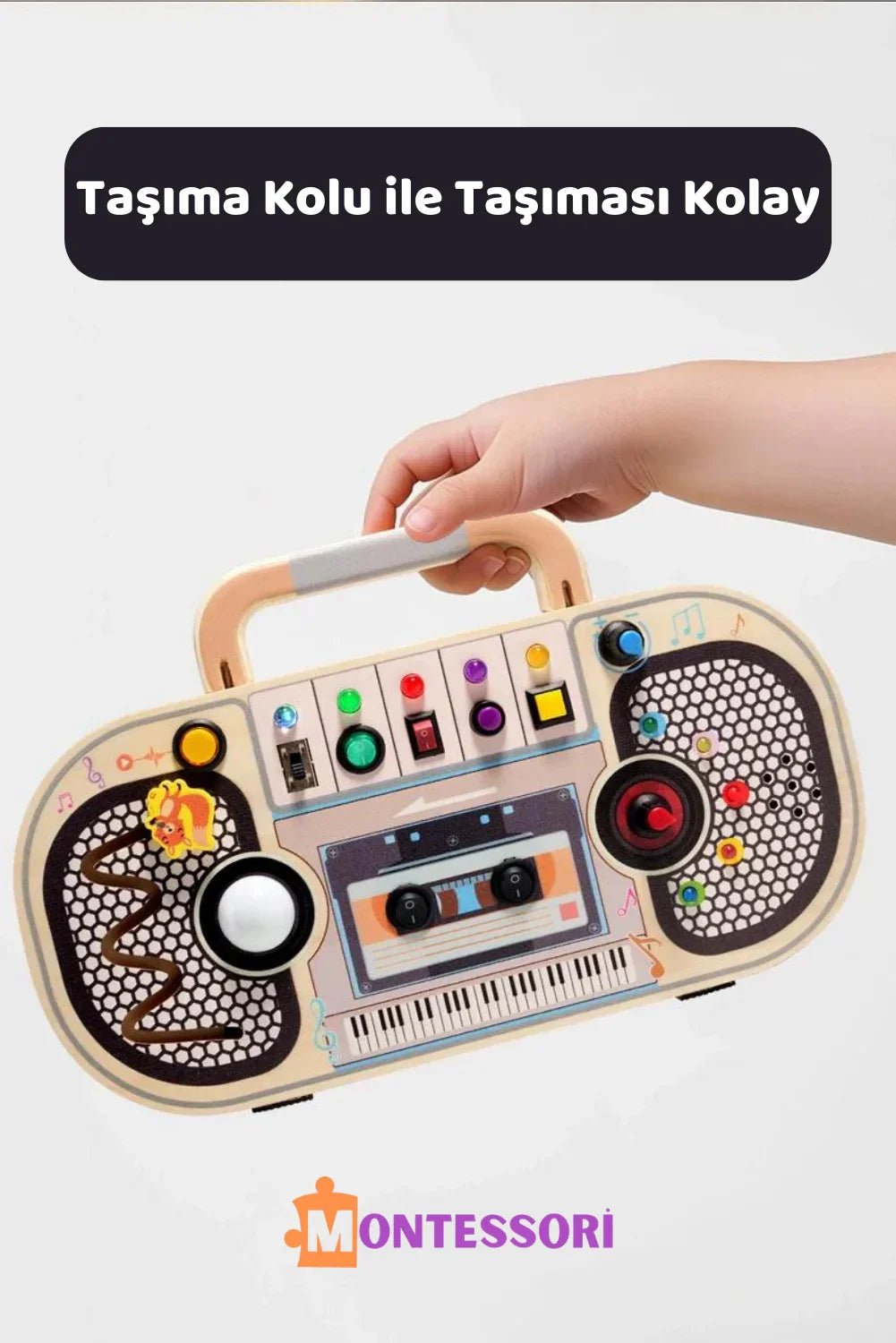 Ahşap Montessori Eğitici Müzik Kutusu Çocuklar İçin Taşınabilir Ritimli - MAKKA