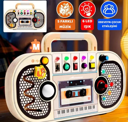 Ahşap Montessori Eğitici Müzik Kutusu Çocuklar İçin Taşınabilir Ritimli - MAKKA