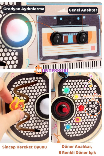 Ahşap Montessori Eğitici Müzik Kutusu Çocuklar İçin Taşınabilir Ritimli - MAKKA