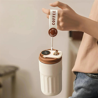 Akıllı Led Ekranlı Thermo Light Mug Termos 450ml - MAKKA