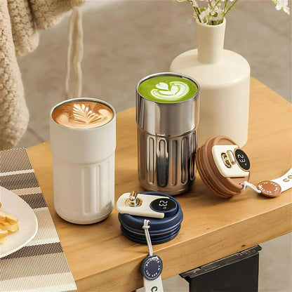 Akıllı Led Ekranlı Thermo Light Mug Termos 450ml - MAKKA