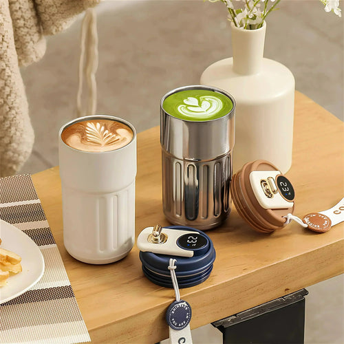 Akıllı Led Ekranlı Thermo Light Mug Termos 450ml - MAKKA