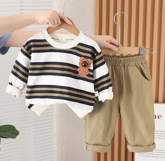 Astronot Desenli Çocuk 2 Parça Takım Rahat Pamuklu Konforlu - MAKKA