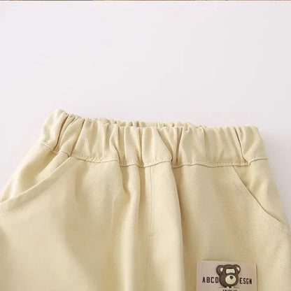 Ayıcık Baskılı 3 Parça Bebek Takımı Rahat Gömlek Tişört Pantolon - MAKKA