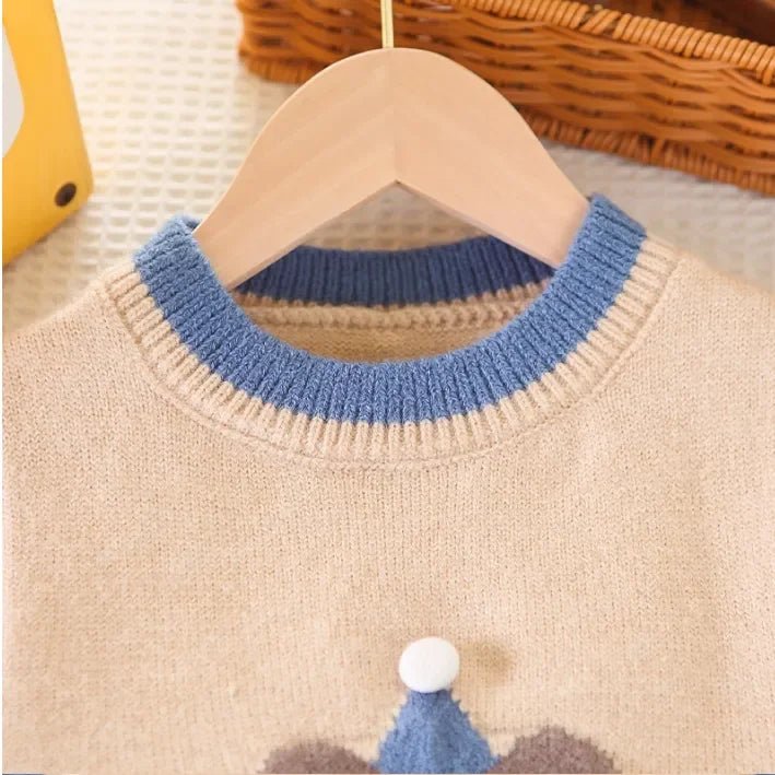 Ayıcık İşlemeli Mavi 3 Parça Erkek Çocuk Takımı 1–5 Yaş - MAKKA