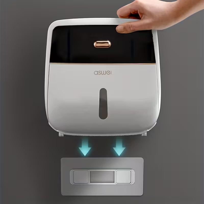 Çift Katmanlı Duvara Monte Su Geçirmez Büyük Kapasiteli Kağıt Tutucu