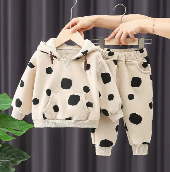 Benekli Kız Çocuk Pamuklu Takım 1 - 6 Yaş Yumuşak Rahat - MAKKA