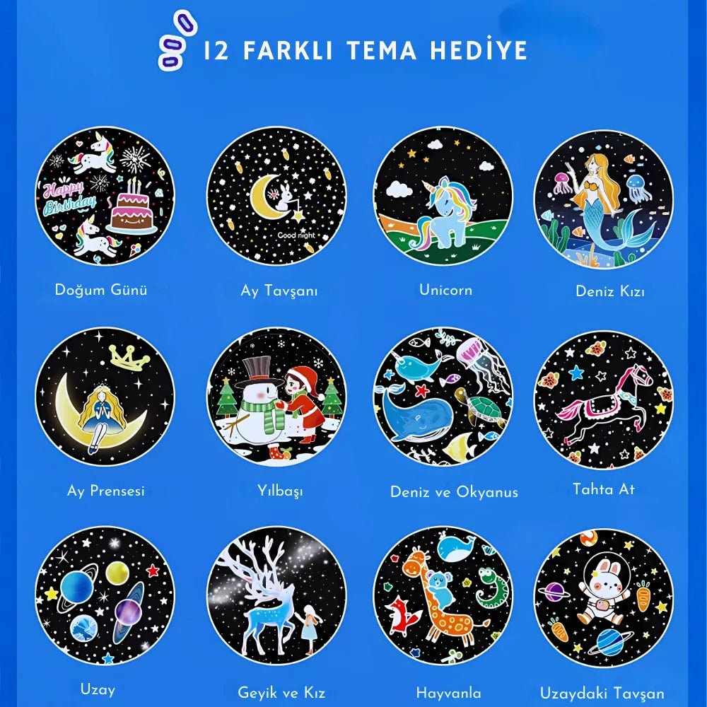 Bluetooth Destekli Rüya ve Müzik Projektörü - MAKKA