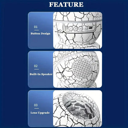 Büyük Dinozor Yumurtası Gökyüzü Projeksiyon LED Gece Lambası - MAKKA