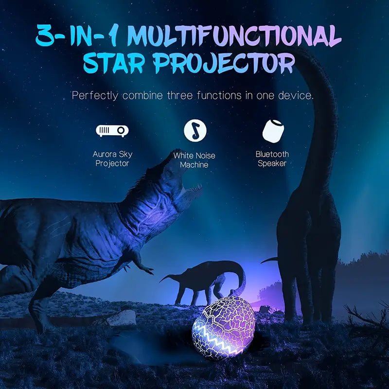 Büyük Dinozor Yumurtası Gökyüzü Projeksiyon LED Gece Lambası - MAKKA