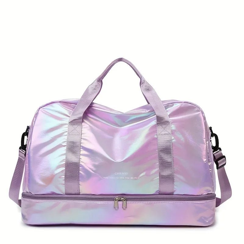 Büyük Kapasiteli Çok Fonksiyonlu Hafif Sedefli Kumaş Seyahat ve Fitness Spor Duffel Çanta - MAKKA