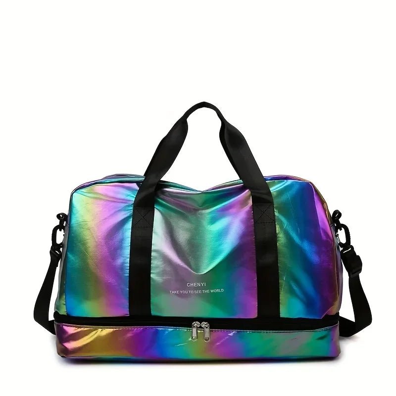 Büyük Kapasiteli Çok Fonksiyonlu Hafif Sedefli Kumaş Seyahat ve Fitness Spor Duffel Çanta - MAKKA