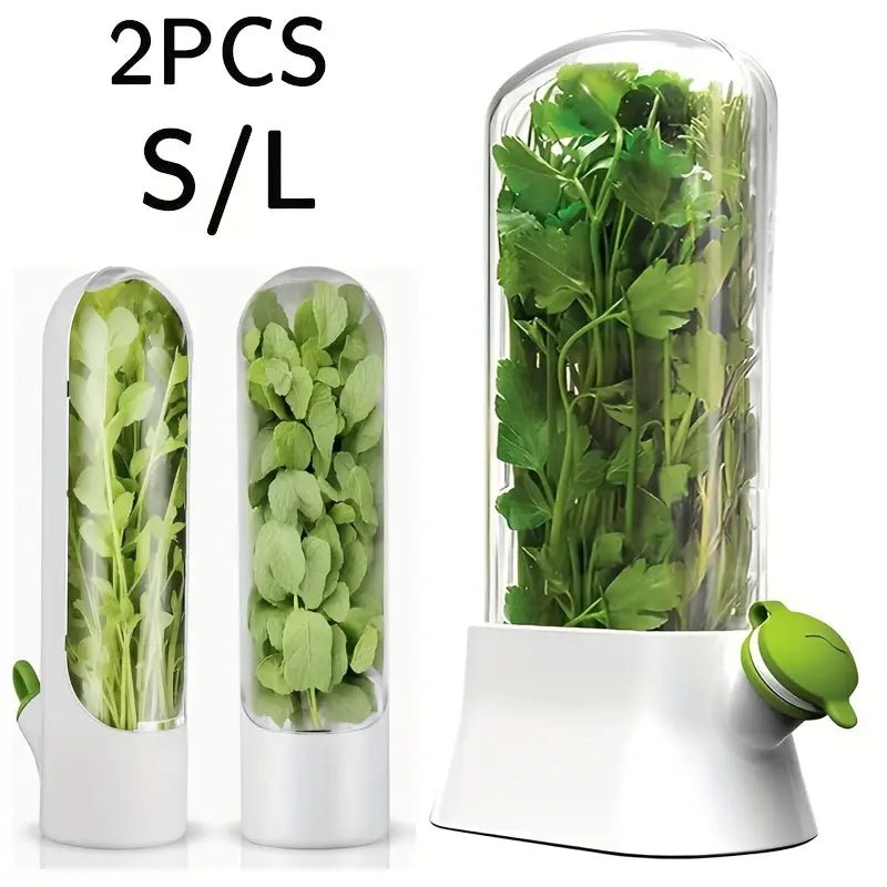 Buzdolabı İçin 2'li Şeffaf Kapaklı Sebze Saklama Kap Seti - MAKKA