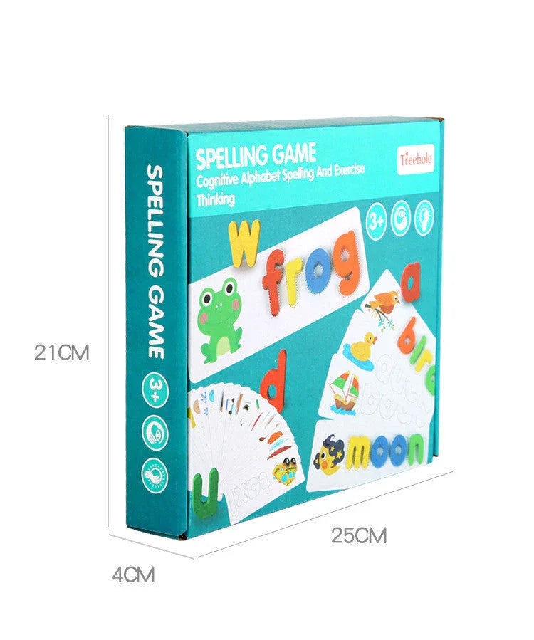 Montessori İngilizce Heceleme Oyunu - Harf Kartları, Sesli, Eğitici Set - MAKKA