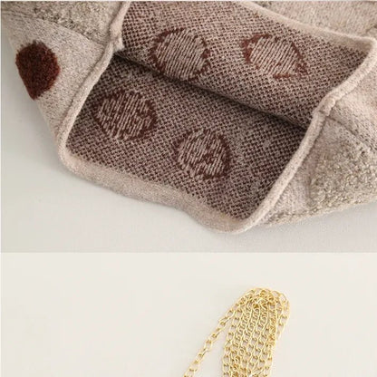 Çantalı Puanlı Yelekli 3 Parça Kız Çocuk Takımı, Kadife Pantolonlu - MAKKA