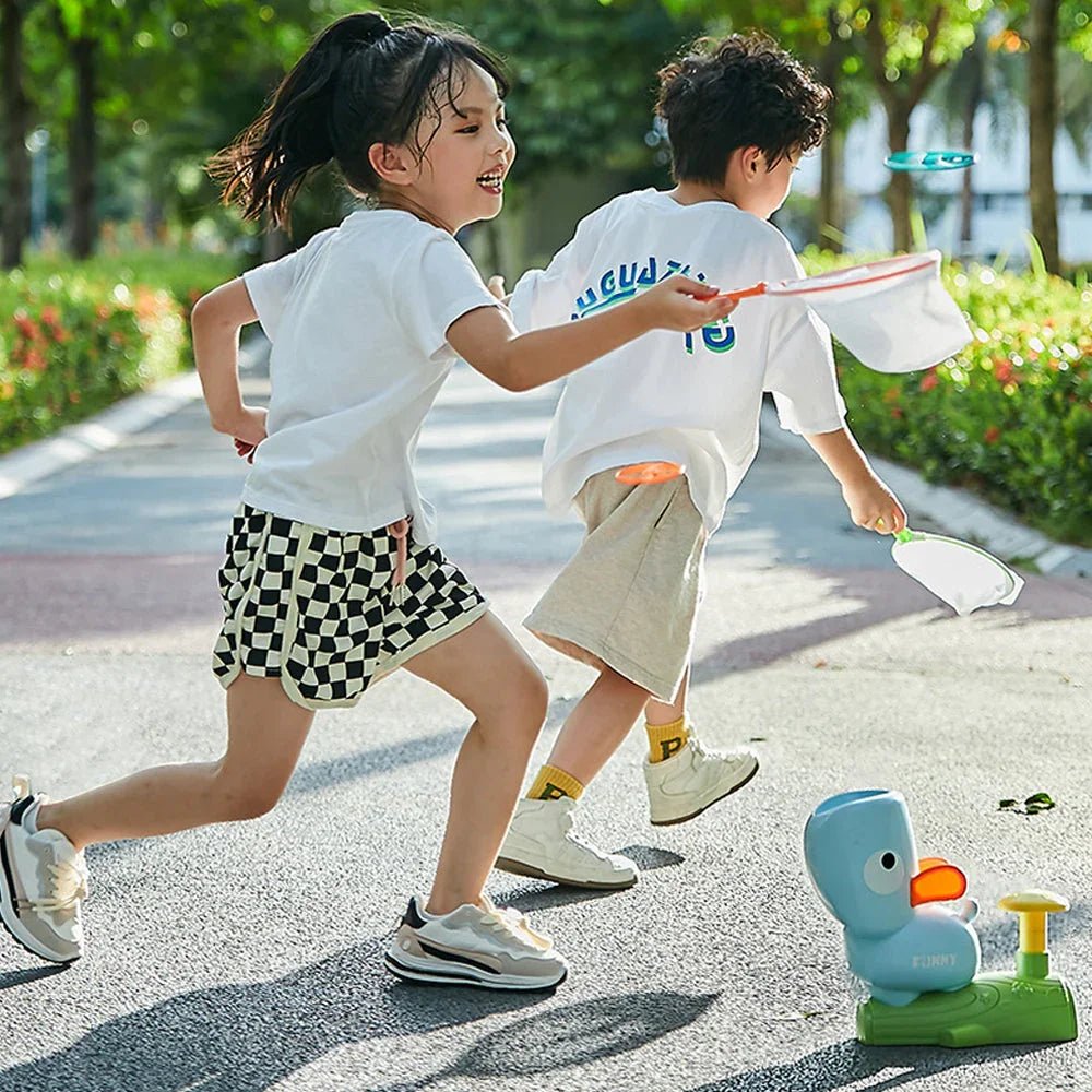 Çocuklar İçin Ördek Desenli Uçan Disk Fırlatıcı, Hafif Dayanıklı - MAKKA