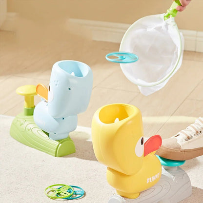 Çocuklar İçin Ördek Desenli Uçan Disk Fırlatıcı, Hafif Dayanıklı - MAKKA