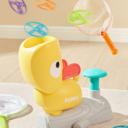 Çocuklar İçin Ördek Desenli Uçan Disk Fırlatıcı, Hafif Dayanıklı - MAKKA