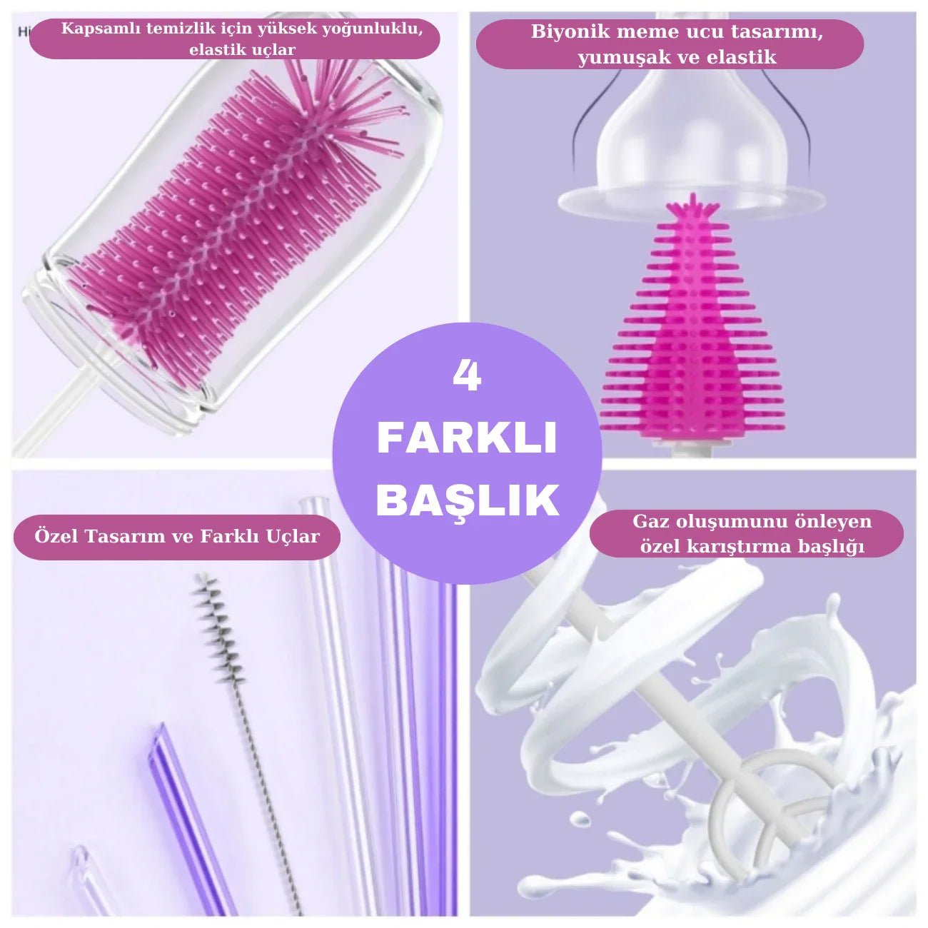 Çok Fonksiyonlu Otomatik Biberon Temizleyici - Taşınabilir Hijyen Makinesi - MAKKA