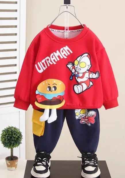 Çok Renkli Sevimli Desenli Erkek Çocuk Takım 2 - 8 Yaş - MAKKA