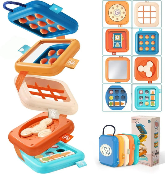 Montessori Aktivite Küpü Eğitici Duyu Motor Becerileri Oyuncağı - MAKKA