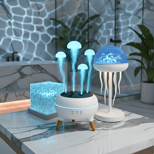 Deniz Anası Seti LED Işıklı Hoparlörlü Dekoratif Masa Lambası - MAKKA