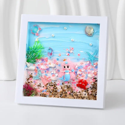 Deniz Temalı DIY Epoksi Fotoğraf Çerçevesi Kiti, Mercan Balıklı - MAKKA